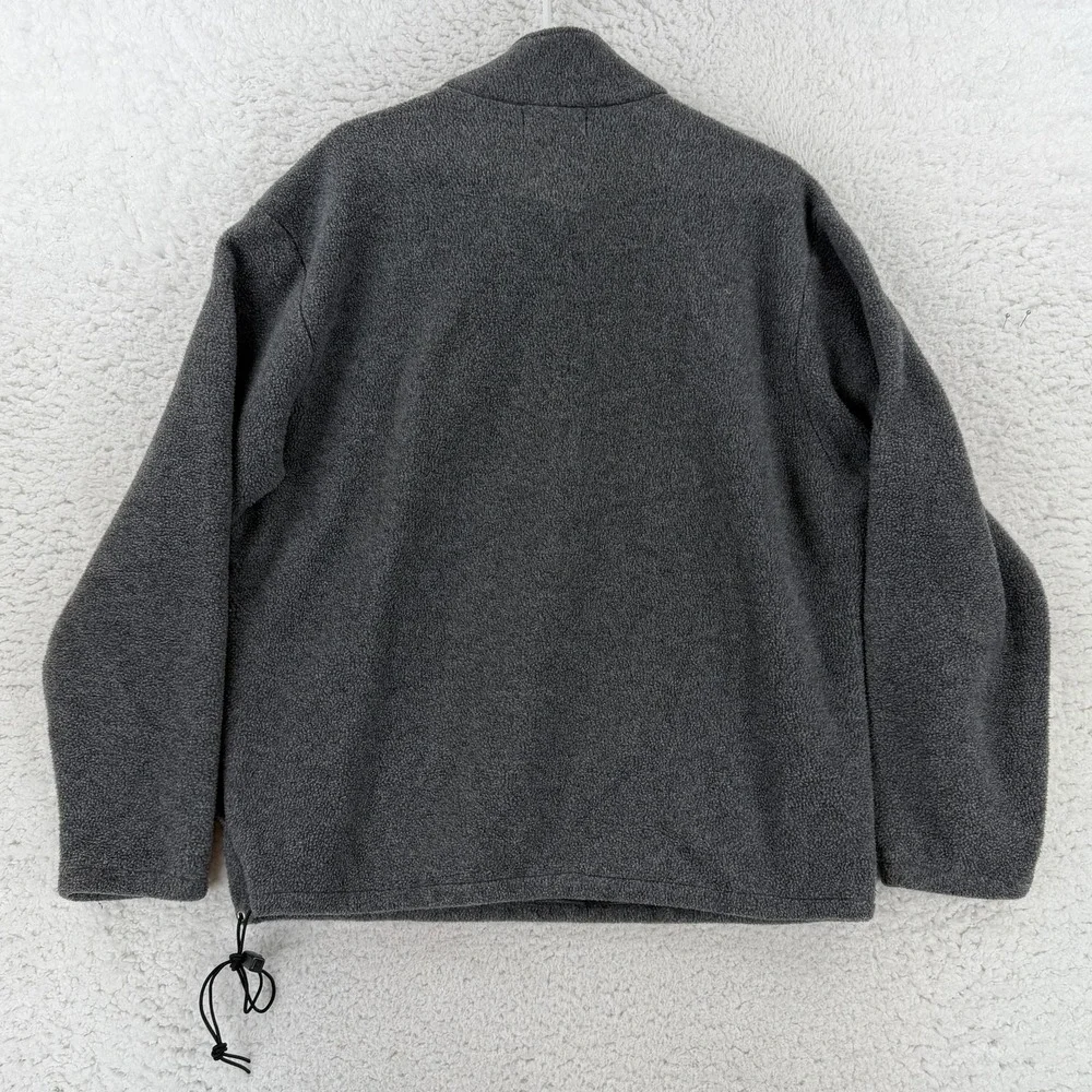 Vintage Abercrombie & Fitch Jacket Mens Large Gray 1/4 Zip Fleece USA 90s Y2K